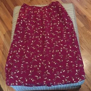 Elizabeth Dark Red Skirt